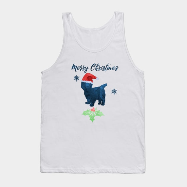 Merry Christmas Bichon Frise Art Tank Top by TheJollyMarten